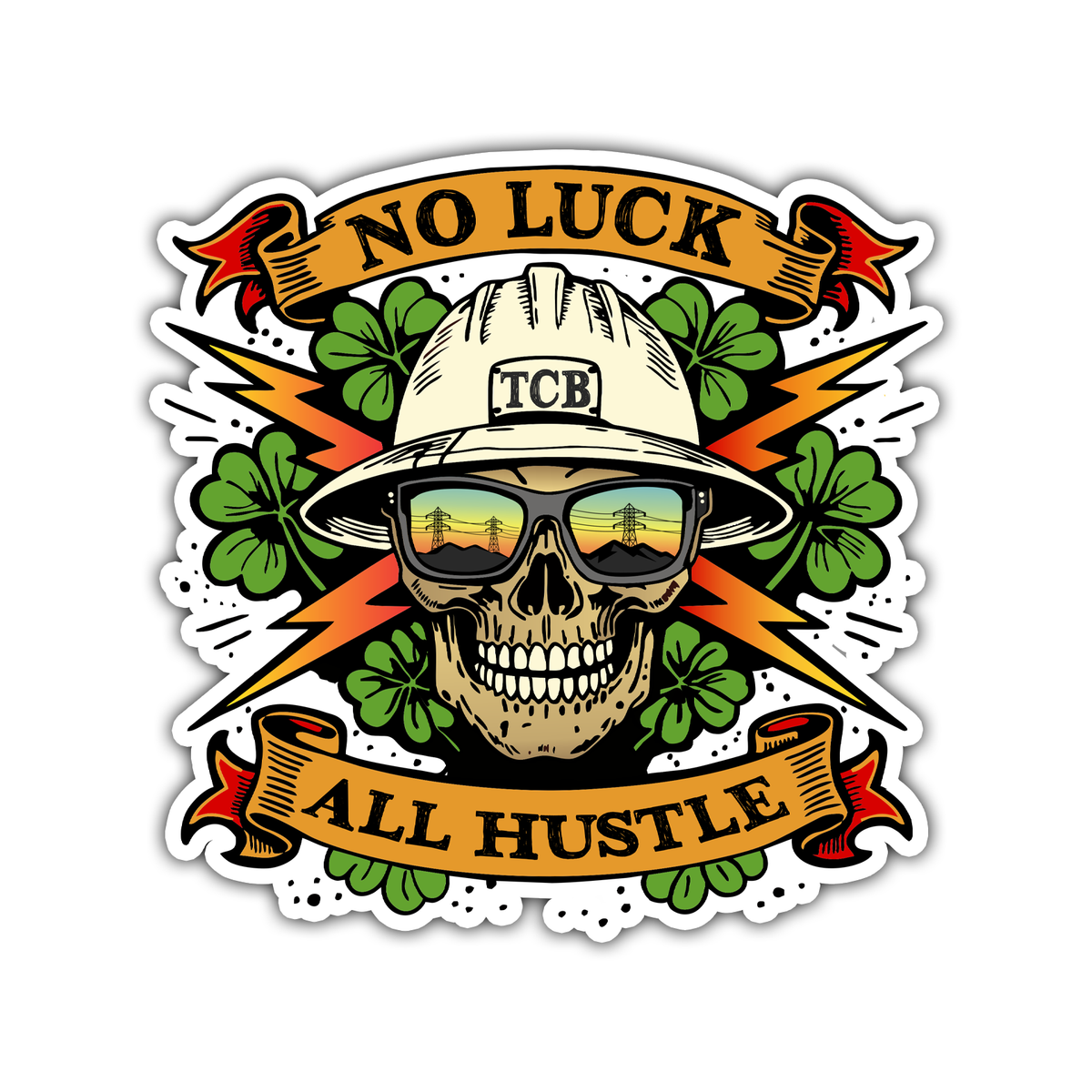 TCB: NO LUCK STICKER